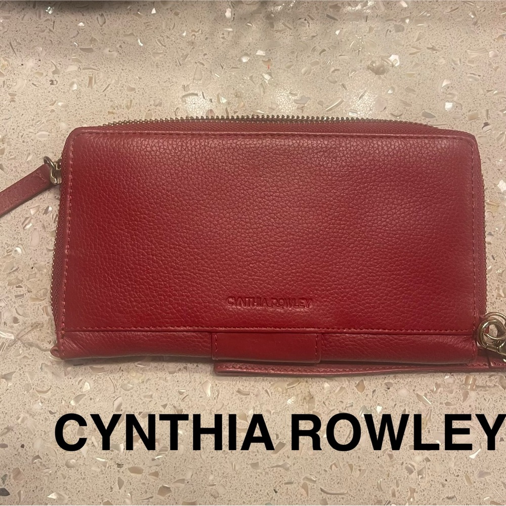 Cynthia Rowley Leather Wallet Red